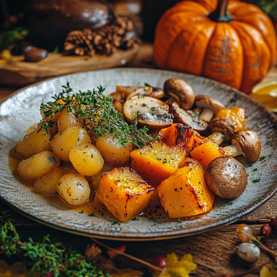 Осіннє меню з грибами та сезонними овочами